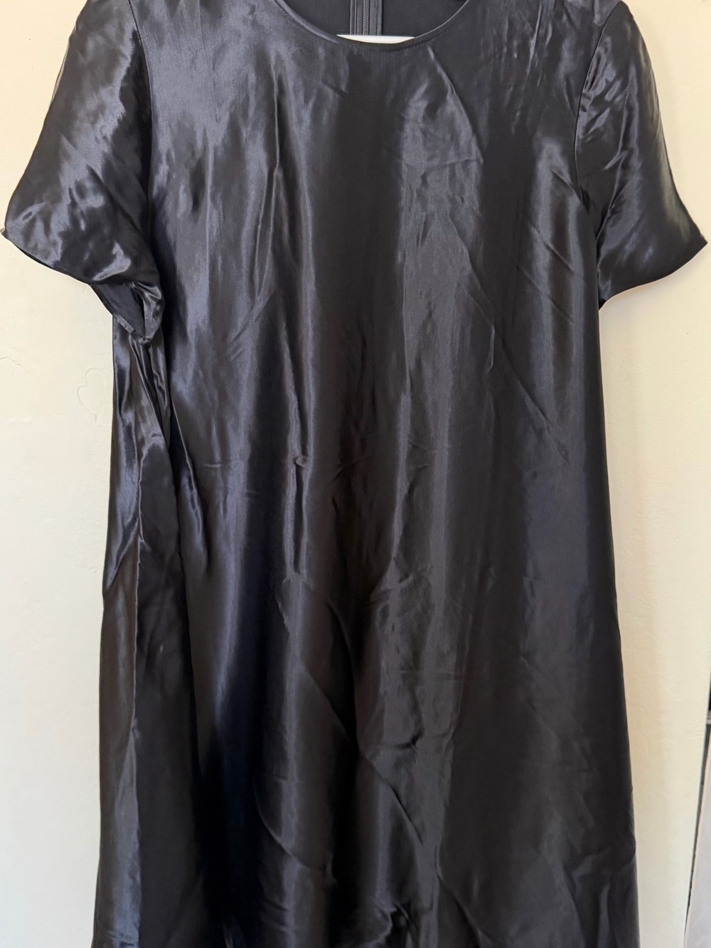 Banana Republic Black Satin Swing Mini Dress - Picture 2 of 9